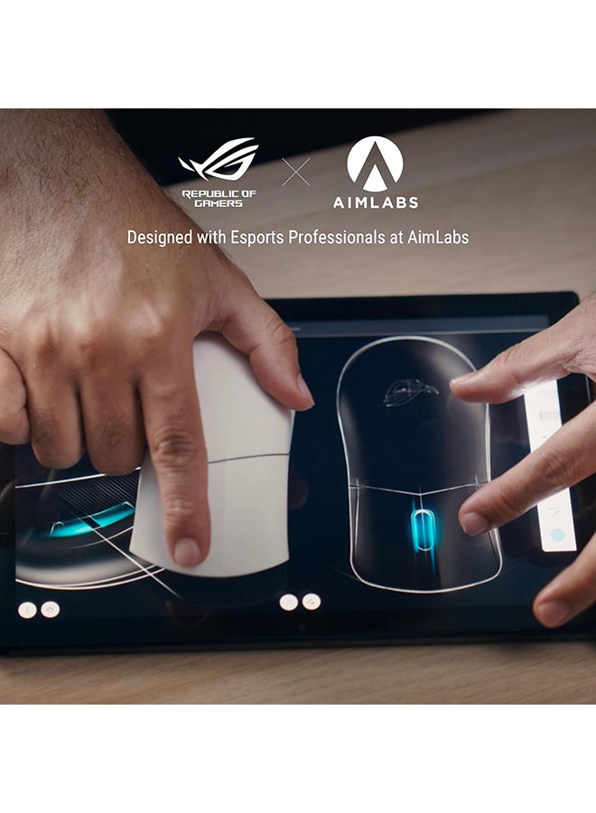 ASUS - P713 ROG Harpe Gaming Wireless Mouse, Ace Aim Lab Edition, 54g Ultra-Lightweight, 36,000 DPI Sensor, 5 Programmable Buttons, Tri-Mode Connectivity (2.4GHz RF, Bluetooth, Wired), SpeedNova, Black - Image 1