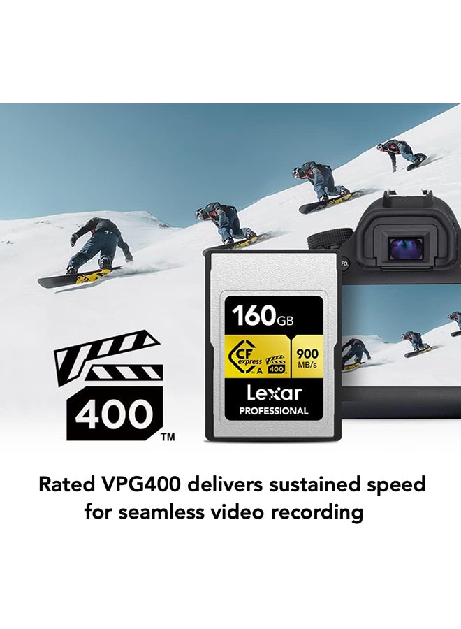 Lexar - Professional 80GB CFexpress Type A Gold Series Memory Card, Up to 900MB/s Read, Cinema-Quality 8K Video, Rated VPG 400 (LCAGOLD080G-RNENG) 80 GB - Image 1