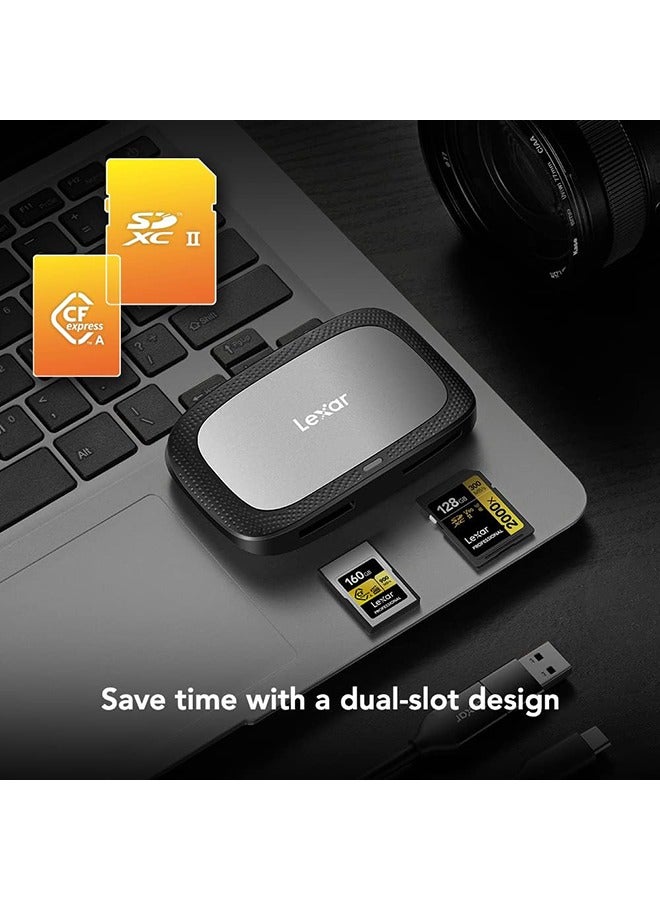 Lexar Professional CFexpress Type A / SD UHS-II USB 3.2 Gen2 Reader Black  - Image 2
