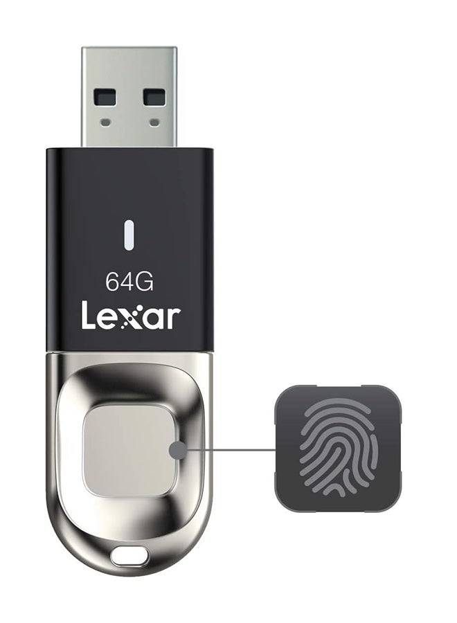 Lexar JumpDrive Fingerprint F35 USB 3.0 Flash Drive 64GB 64 GB  - Image 1