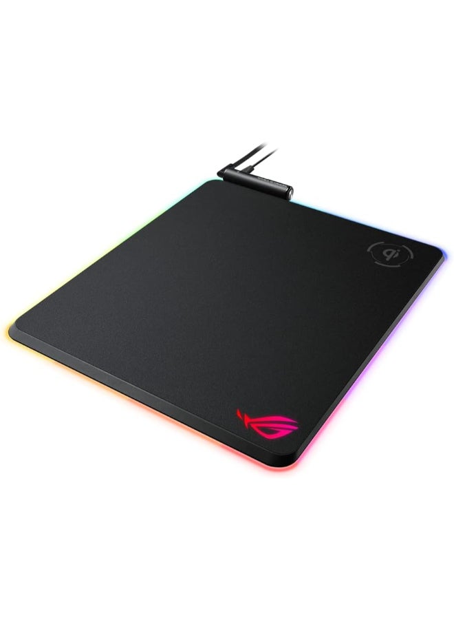 ASUS - ASUS ROG Balteus Vertical Gaming Mouse Pad with Hard Micro-Textured Gaming Surface, USB pass-through, Aura Sync RGB Lighting and Non-Slip Base (12.6” X 14.6”) - Image 1