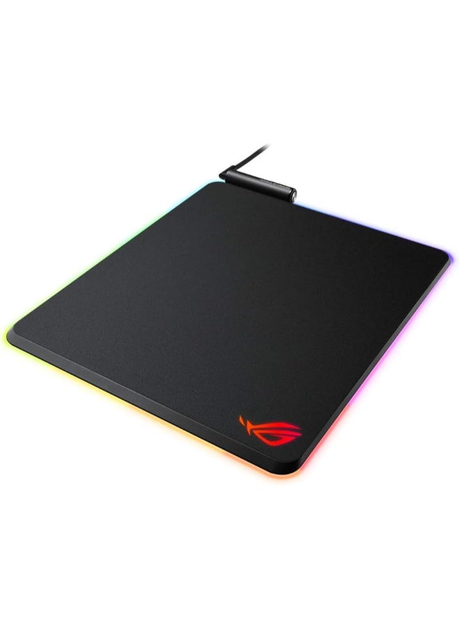 ASUS - ASUS ROG Balteus Vertical Gaming Mouse Pad with Hard Micro-Textured Gaming Surface, USB pass-through, Aura Sync RGB Lighting and Non-Slip Base (12.6” X 14.6”) - Image 1