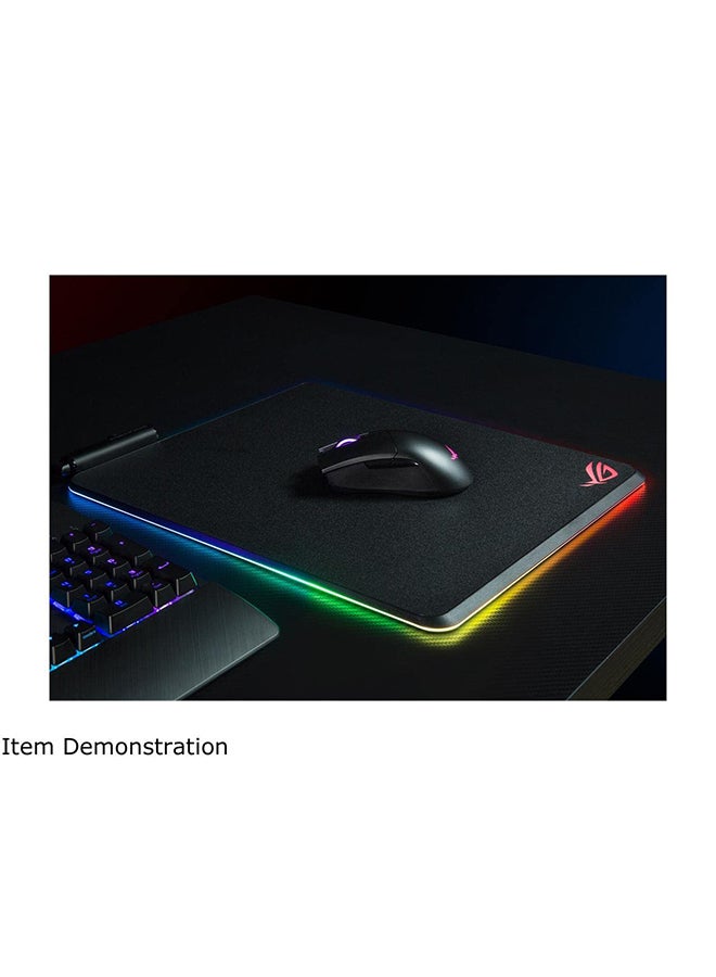 ASUS - ASUS ROG Balteus Vertical Gaming Mouse Pad with Hard Micro-Textured Gaming Surface, USB pass-through, Aura Sync RGB Lighting and Non-Slip Base (12.6” X 14.6”) - Image 1