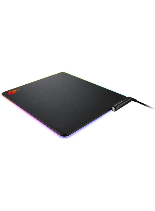ASUS - ASUS ROG Balteus Vertical Gaming Mouse Pad with Hard Micro-Textured Gaming Surface, USB pass-through, Aura Sync RGB Lighting and Non-Slip Base (12.6” X 14.6”) - Image 1