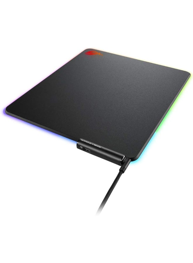 ASUS - ASUS ROG Balteus Vertical Gaming Mouse Pad with Hard Micro-Textured Gaming Surface, USB pass-through, Aura Sync RGB Lighting and Non-Slip Base (12.6” X 14.6”) - Image 1