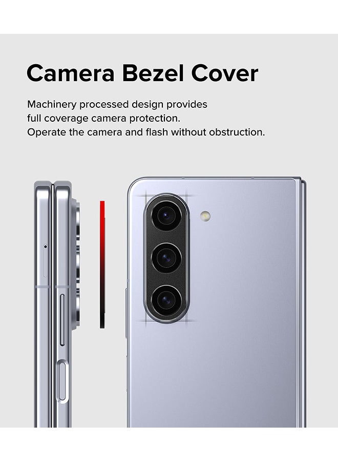 Ringke Camera Styling Lens Protector For Samsung Galaxy Z Fold 5 2023, Aluminium Frame Tough Protective Adhesive Sticker Cover - Clear - Image 5