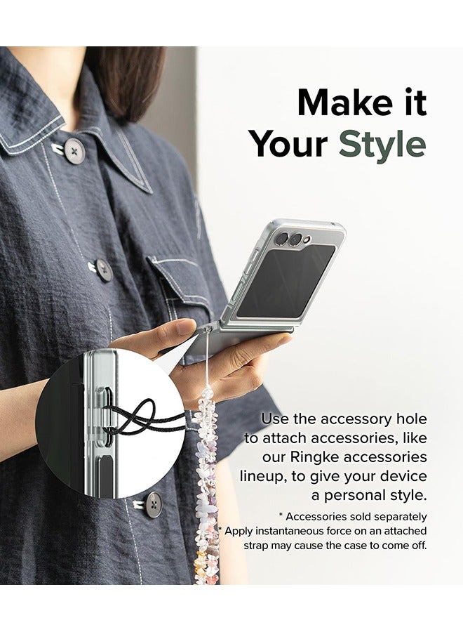 Ringke Slim Case For Samsung Galaxy Z Flip 5, Non-Yellowing Transparent Hard PC Thin Premium Lightweight Protective Phone Cover - Matte Clear - Image 4