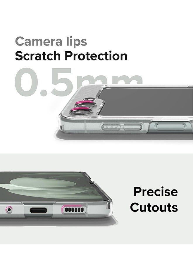 Ringke Slim Case For Samsung Galaxy Z Flip 5, Non-Yellowing Transparent Hard PC Thin Premium Lightweight Protective Phone Cover - Matte Clear - Image 3