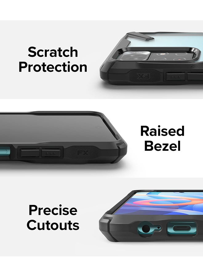 Ringke Fusion-X For Redmi Note 11S 5G / Redmi Note 11T 5G / Poco M4 Pro 5G / Note 11 Back Cover Case Transparent Hard Back Soft Flexible TPU Bumper Scratch Resistant Phone Case Black - Image 5