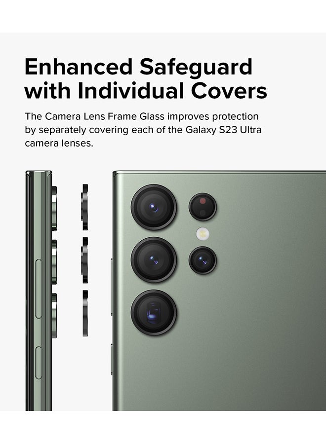 Ringke Samsung Galaxy S23 Ultra 5G, Anti-Scratch Tempered Glass Camera Lens Protector- Clear - Image 3