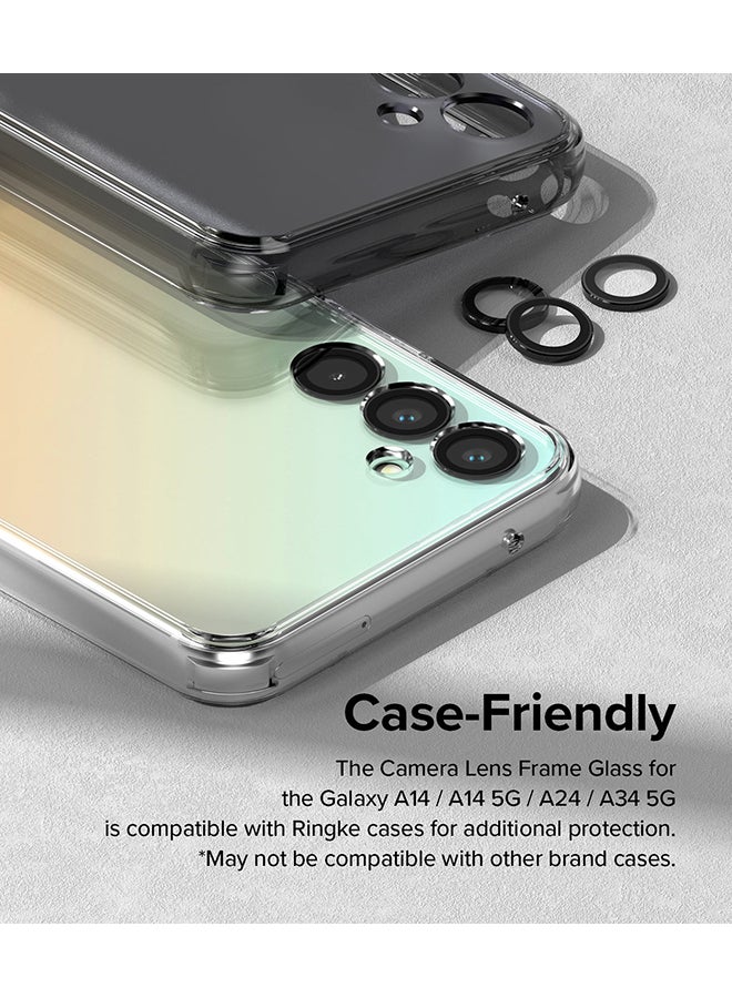 Ringke Camera Lens For Samsung Galaxy A14 A24 A34 Tempered Glass Covers And Aluminum Alloy Frames Adhesive Coating Clear - Image 5