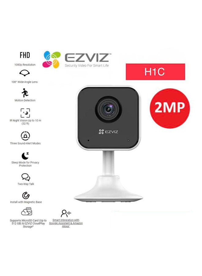 EZVIZ - H1C Smart Home Wi-Fi Camera, 1080p Wi-Fi, Baby Monitor Mini Camera with Night Vision, Two Way Talk, Sleep Mode, Sounds Alert, Magnetic Base, Motion Detection, Supports MicroSD Card (Up to 512 GB) | CS-H1c - Image 1