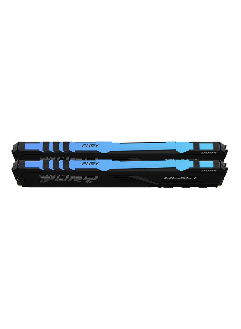 Kingston - Fury Beast RGB 16Gb (2x8Gb) 3200Mt/s DDR4 CL16 Desktop Memory Kit Of 2 KF432C16BBAK2/16 - Image 1