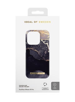 iDeal of Sweden iPhone 15 Pro Golden Twilight Marble Fashion Case Clear  - Image 5