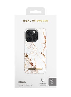iDeal of Sweden iPhone 15 Pro Carrara Gold Fashion Case Clear  - Image 4
