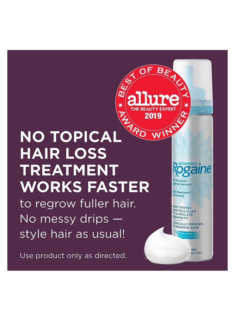 Rogaine - Women's 5% Minoxidil Foam 4-Month Supply White 60+60grams - Image 1