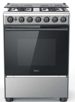 Midea 60 Cm Gas Cooker With Full Safety CME6060-D Silver  - Image 1