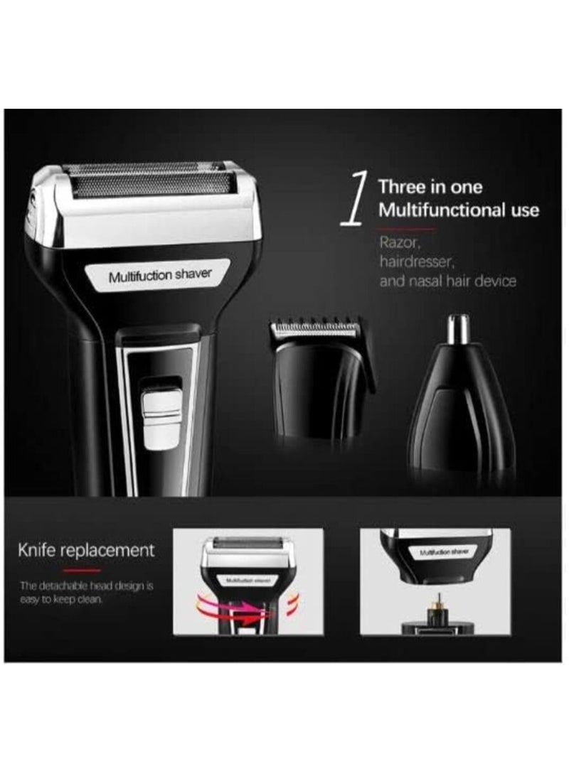 Kemei - KM-6558 3X1 Multi-Purpose Razor That Can Be Used To Shave Hair, Beard And Body Saudi Version - Image 1