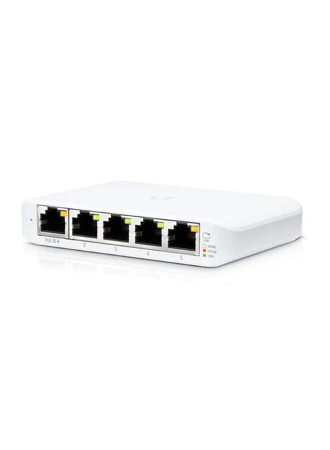 Networks Ubiquiti USW-Flex-Mini UniFi Switch Compact Gigabit 5-Port 802.3af/at PoE White