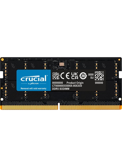 RAM 32GB DDR5 4800MHz CL40 Laptop Memory CT32G48C40S5, Black 32 GB