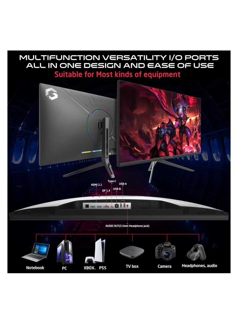 GameOn 32 inch UHD (3840 x 2160 - 16:9) 144Hz, MPRT 0.5ms, HDMI 2.1, IPS Gaming Monitor (Support PS5) GOP32UHD144IPS BLACK  - Image 4