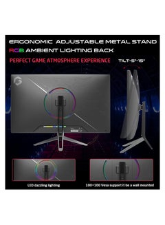 GameOn 32 inch UHD (3840 x 2160 - 16:9) 144Hz, MPRT 0.5ms, HDMI 2.1, IPS Gaming Monitor (Support PS5) GOP32UHD144IPS BLACK  - Image 3