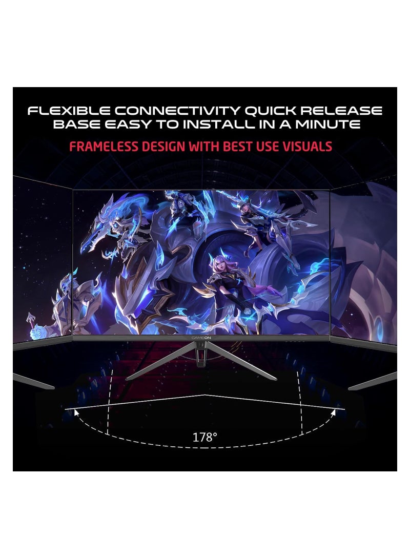 GameOn 32 inch UHD (3840 x 2160 - 16:9) 144Hz, MPRT 0.5ms, HDMI 2.1, IPS Gaming Monitor (Support PS5) GOP32UHD144IPS BLACK  - Image 5