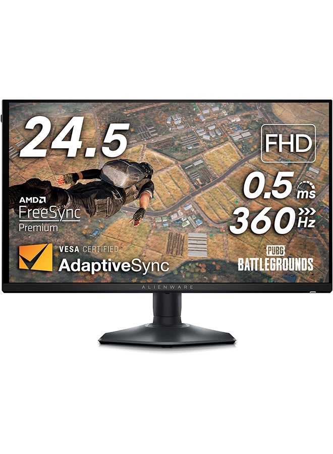 DELL - Alienware AW2523HF 24.5 Inch Full HD (1920x1080) Gaming Monitor, 360Hz, Fast IPS, 0.5ms, AMD FreeSync Premium, VESA AdaptiveSync, 99% sRGB, HDR 10, DisplayPort, 2x HDMI, 5x USB, 3 Year Warranty Dark Side of the Moon - Image 1