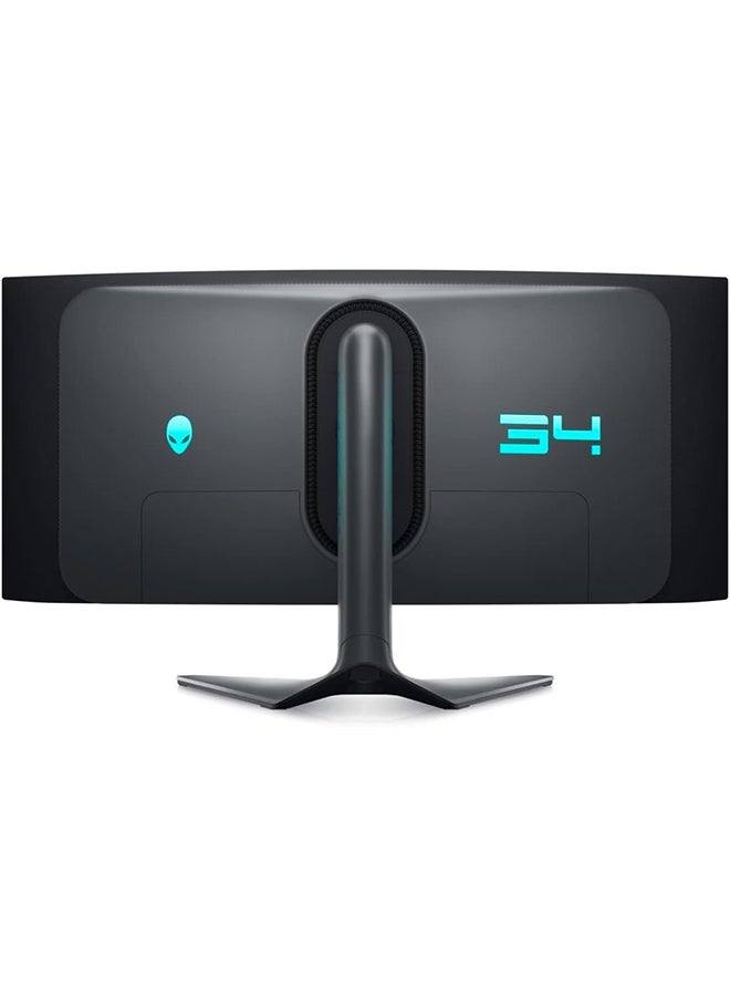 DELL - Alienware AW3423DWF 34 Inch WQHD (3440x1440) 21:9 1800R Curved Gaming Monitor, 165Hz, QD OLED, 0.1ms, AMD FreeSync Premium Pro, 99.3% DCI-P3, HDR400, 2x DisplayPort, 1x HDMI, 5x USB, 3 Year Warranty Black - Image 1