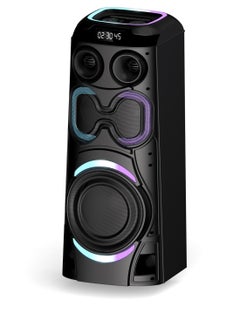 JVC Portable Party Speaker With LED Loghts And Wireless MIc XS-N6112PB Black  - Image 1