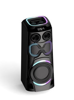 JVC Portable Party Speaker With LED Loghts And Wireless MIc XS-N6112PB Black  - Image 2