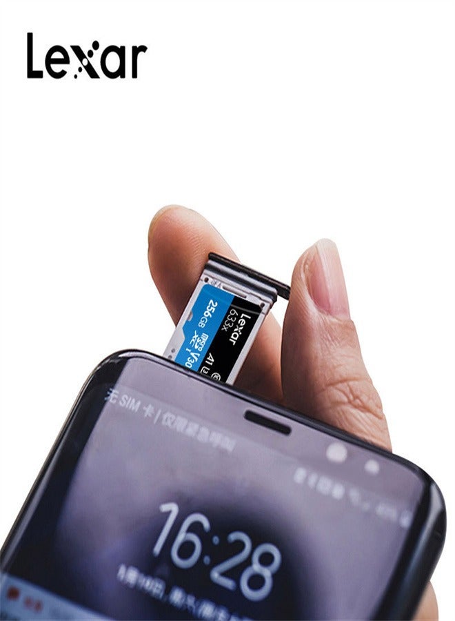 Lexar - 633x  TF Card High-Performance Micro SD Card Class10 U3 A2 V30 High Speed TF Card For Phone Camera Dashcam Blue 128 GB - Image 1