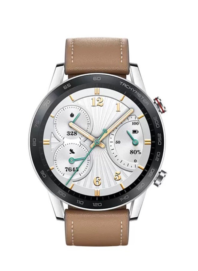 هونور ساعة ذكية GS 3i مقاس 46 ملم بسوار جلدي بني - Image 1