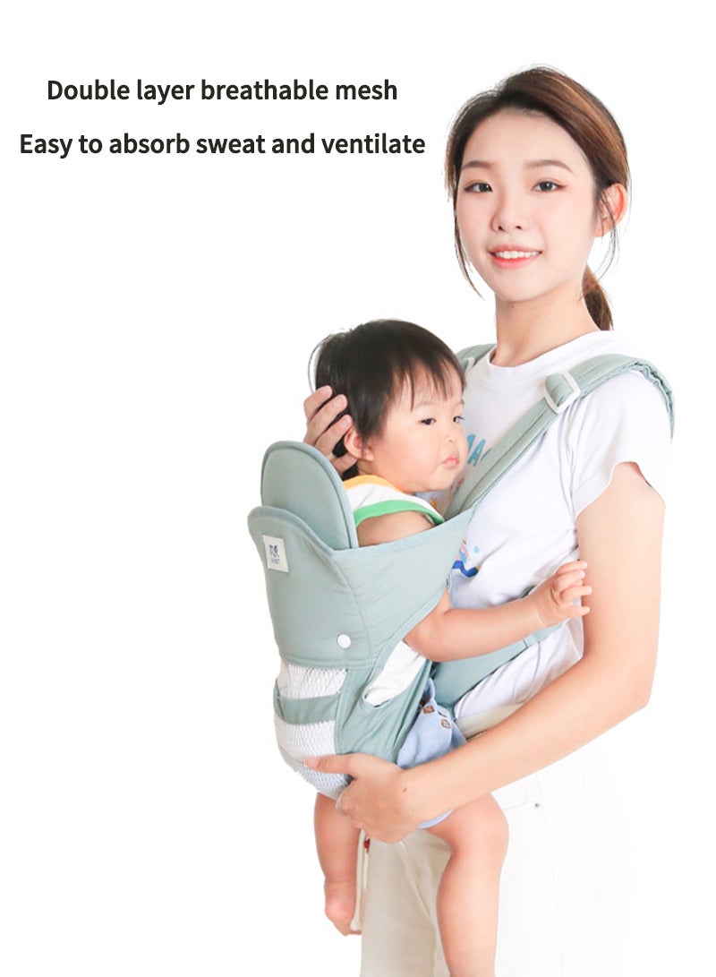 كيدل حامل أطفال أمامي وخلفي للاستخدام المزدوج للخروج في الصيف بسيط يحمل الطفل في الأمام بشكل أفقي يحمل ظهر الأطفال قطعة أثرية للأطفال - Image 3