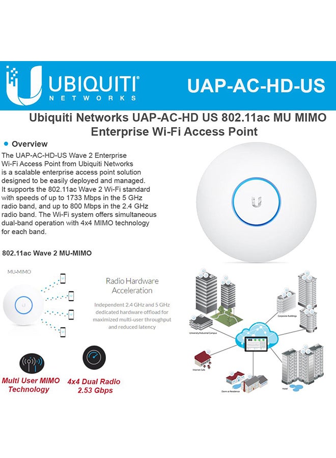 UAP-AC-HD Unifi Access Point White