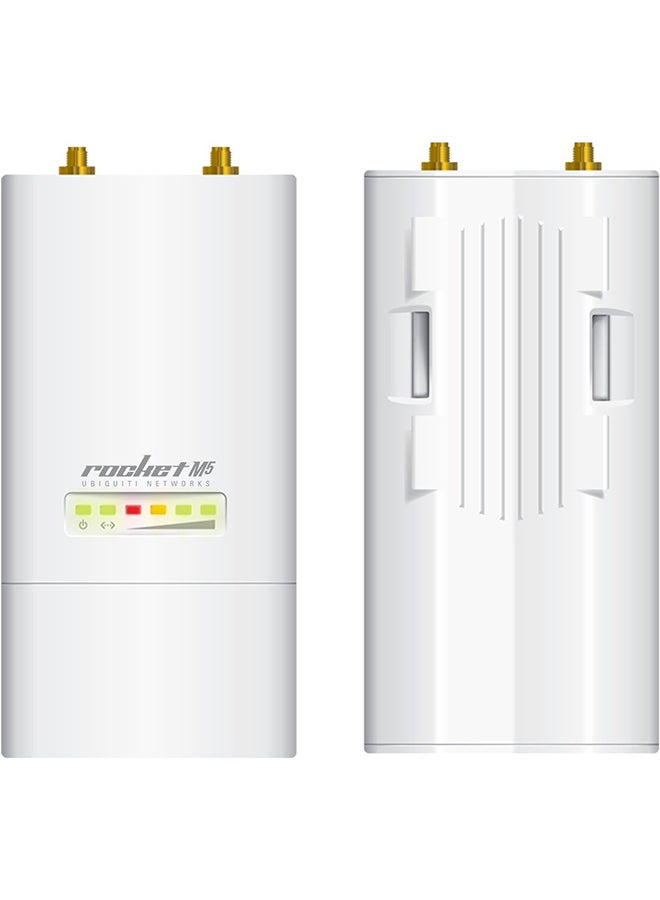 UBIQUITI ROCKETM2 2.4GHz Hi Power 2x2 MIMO AirMax TDMA BaseStation White
