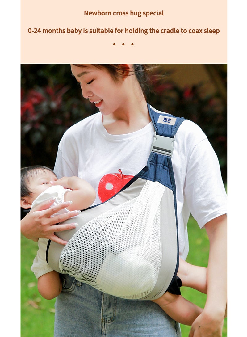 Kidle Newborn Baby Sling, Ice Silk, Sling, Carrying, Holding Baby Artifact Summer - Image 5