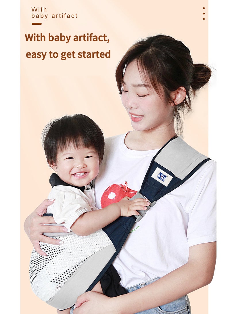 Kidle Newborn Baby Sling, Ice Silk, Sling, Carrying, Holding Baby Artifact Summer - Image 4
