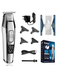 Kemei Professional Shaver From KM-5027 || For Men With Digital Display For Cutting Head Hair Even Baldness || Rechargeable Electric Hair Clipper (Saudi Version)  - Image 1