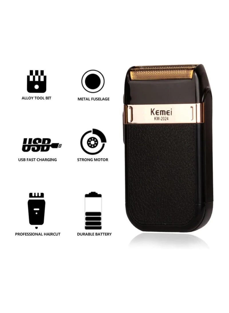 Kemei Electric Smoothing Shaver, KM-2024 Rechargeable Hair And Beard Trimmer (Saudi Version) - Image 5