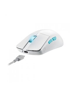 أسوس ASUS P713 ROG Harpe Ace Aim Lab Edition: ماوس ألعاب لاسلكي خفيف للغاية بوزن 54 جرام مع مستشعر بصري 36000 نقطة في البوصة، ووقت استجابة يبلغ 0.2 مللي ثانية، ومُحسِّن إعدادات Aim Lab المدعوم بالذكاء الاصطناعي. 