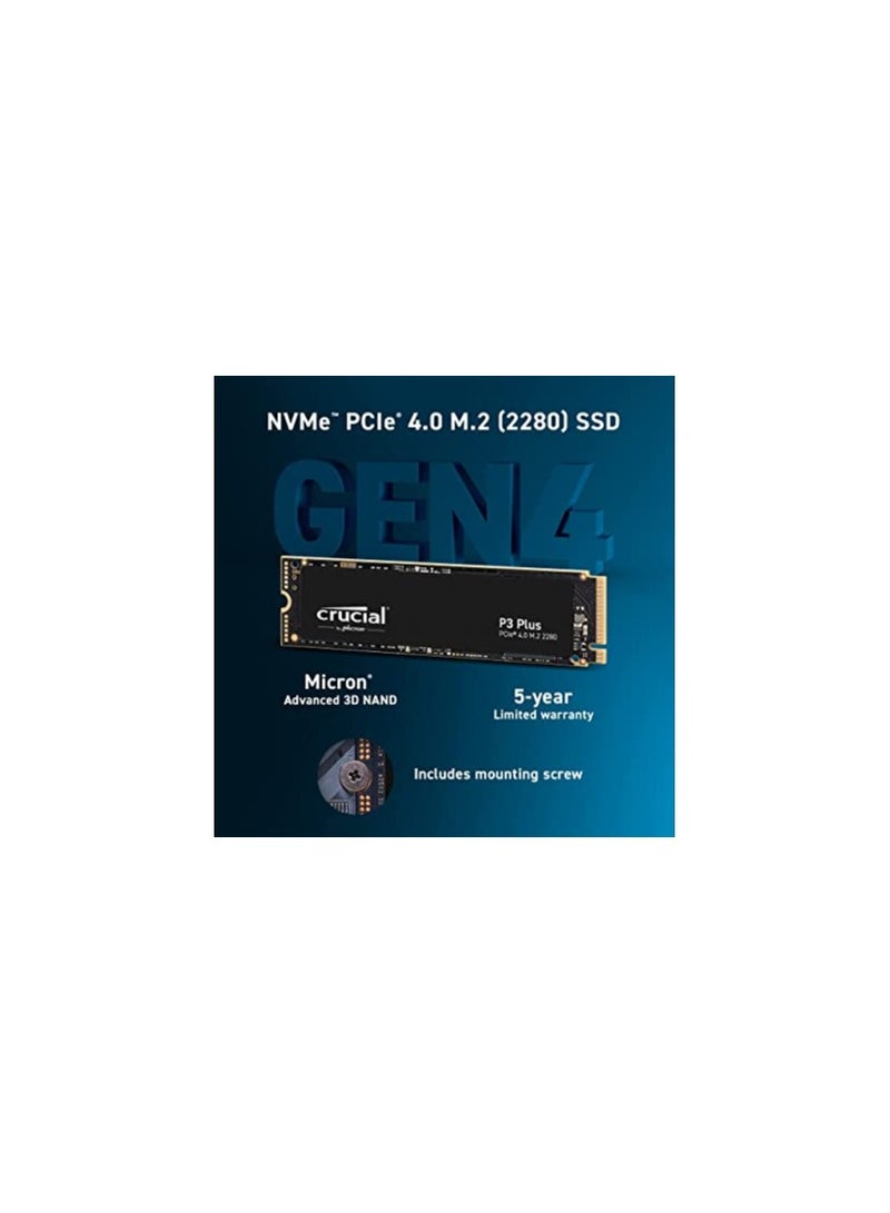 crucial - P3 Plus PCIe 4.0 3D NAND NVMe M.2 Ssd 1 TB - Image 1