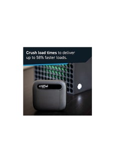 crucial Crucial X6 Portable External SSD, 1TB Capacity, Up to 800 MB/s Sequential Read, USB 3.2 Gen-2 Interface, Drop, Shock & Vibration Proof, Black | CT1000X6SSD9 1 TB  - Image 3