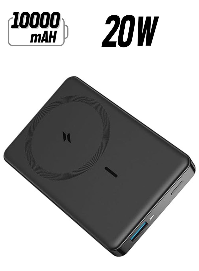 Anker 10000 mAh Magnetic Power Bank 10,000mAh, Wireless Portable Charger, 20W Fast Charging Battery Pack with USB-C, Magsafe-Compatible with Magsafe,iPhone 16/16 Plus/16 Pro/16 Pro Max, iPhone 15/14/13 Series Black  - Image 1