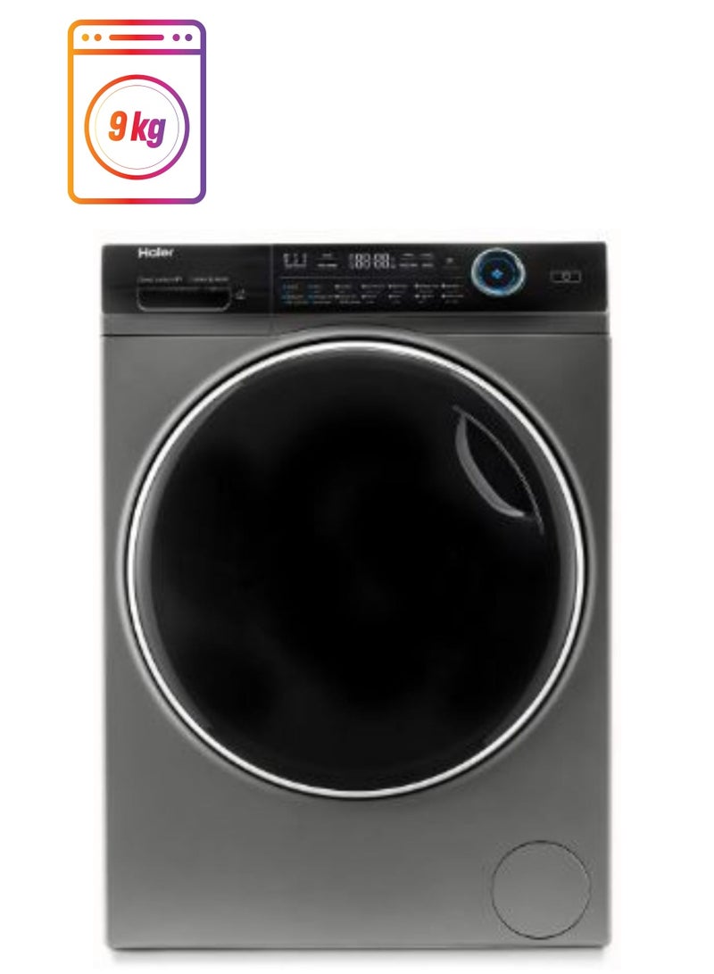 هاير غسالة ملابس هاير تحميل أمامي سعة 9 كجم، لون فضي، HW90-B14979S8U1 - Image 1
