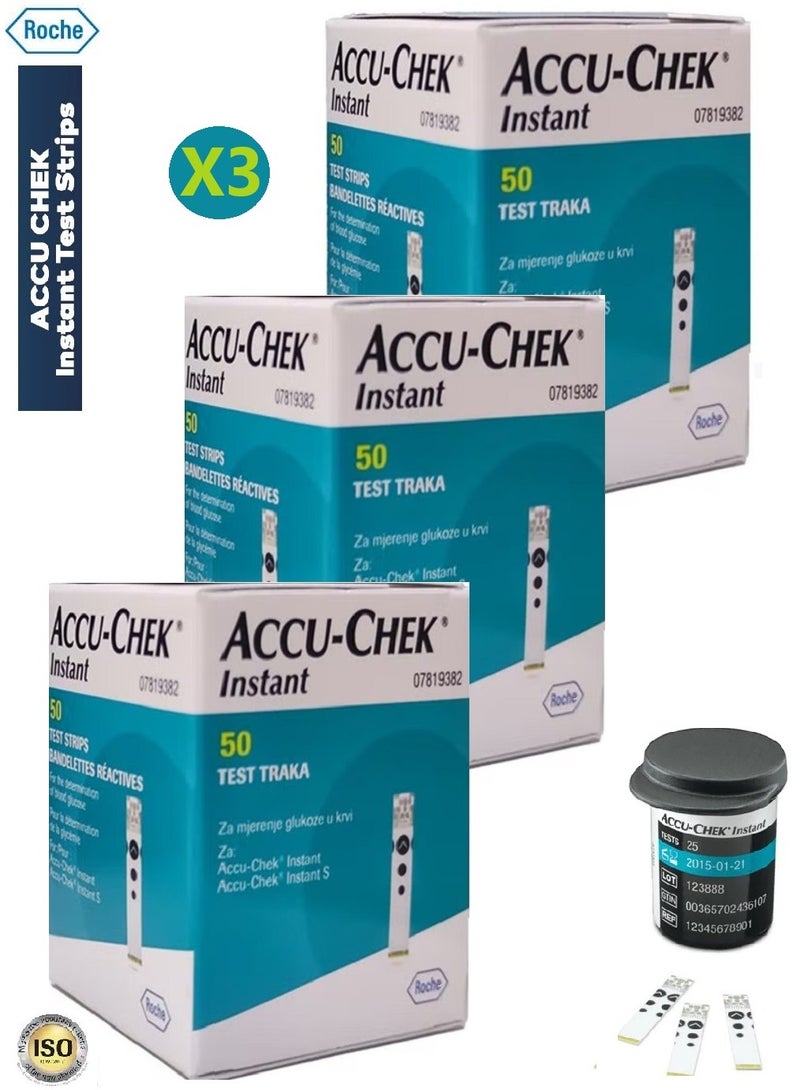 ACCU-CHEK 50-Piece Instant Test Strip Set (3 Pack)  - Image 1