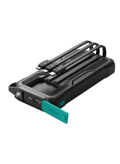 JOYROOM 10000 mAh JR-L016 2.4A Power Bank with Built in 3in1 Cables Black  - Image 4