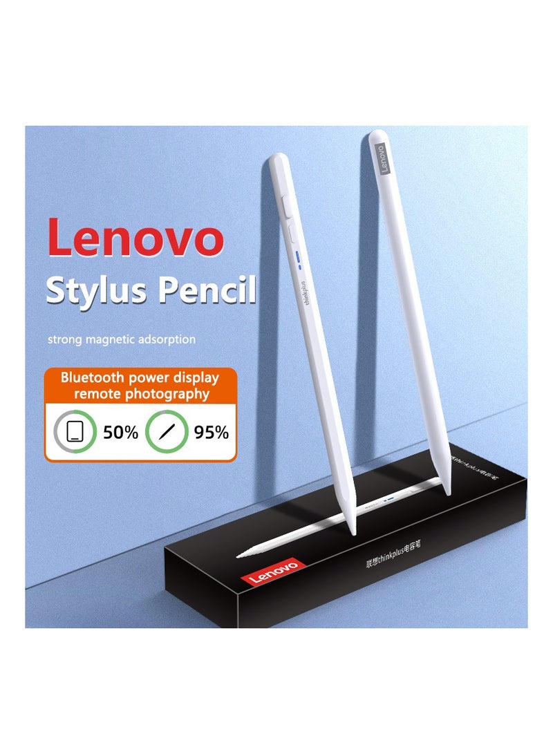 Lenovo Thinkplus BP17 Universal Capacitive Pen Supports Bluetooth Connection, Battery Indicator Function, Supports Magnetic Suction Function, Universal For IOS And Android Touch Screens WHITE - Image 2