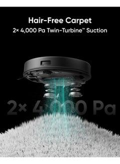 Clean X8 Pro Robotic Vacuum Cleaner Self-Empty Station, Twin-Turbine™ 2× 4,000 Pa Powerful Suction, Active Detangling™ Roller Brush, and iPath™ Laser Navigation for Pet Hair Deep Cleaning on Carpet 335 ml 50 W T2276V11 Black - pnsku/N70013557V/45/_/1697296108/96da4115-29e5-41d3-83d8-847c22642e4b