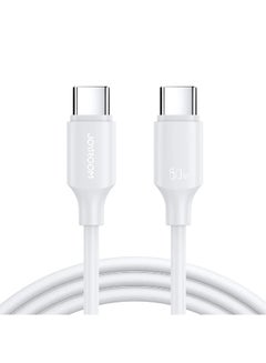 JOYROOM JR - S-CC060A9 60W Type-C to Type-C Fast Charging Data Cable 1m- White  - Image 1